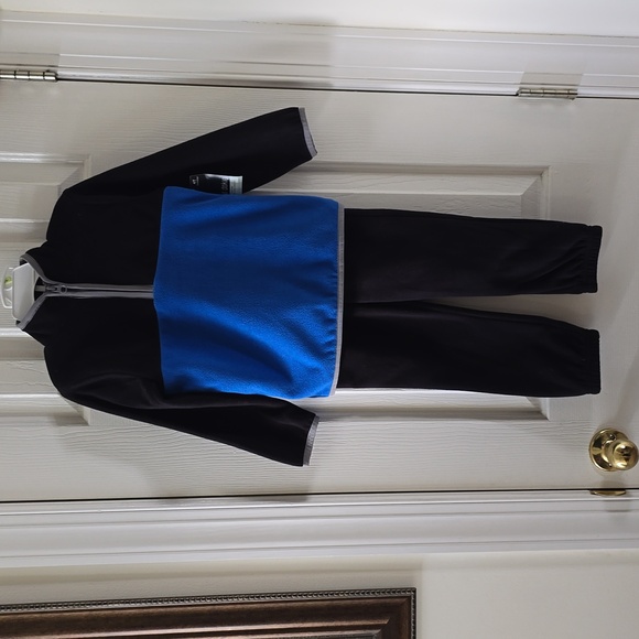 OKIE DOKIE TODDLER BOYS BLUE AND BLACK 2 PIECE FLEECE SET SIZE 4T - Picture 3 of 12